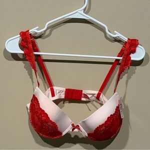 Blush Naughty Play NWT 36C push up bra. Pink and red.